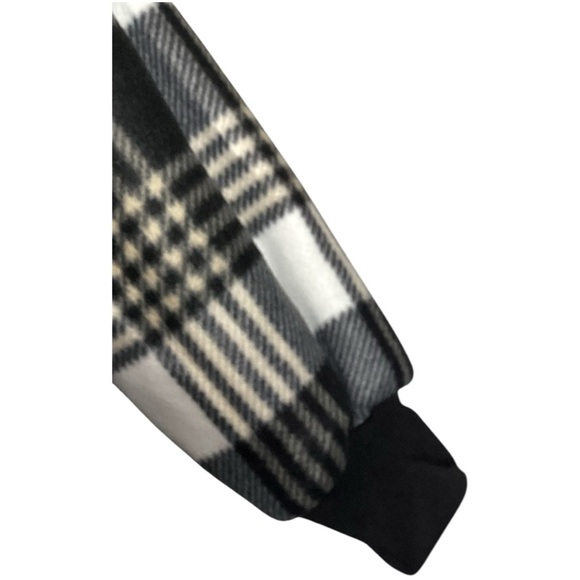 Plaid Black and White Women's Jacket, Plus Size 1X - Picture 6 of 9